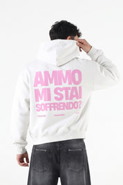Hoodie "AMMO" MiStaiSoffrendo White/Pink