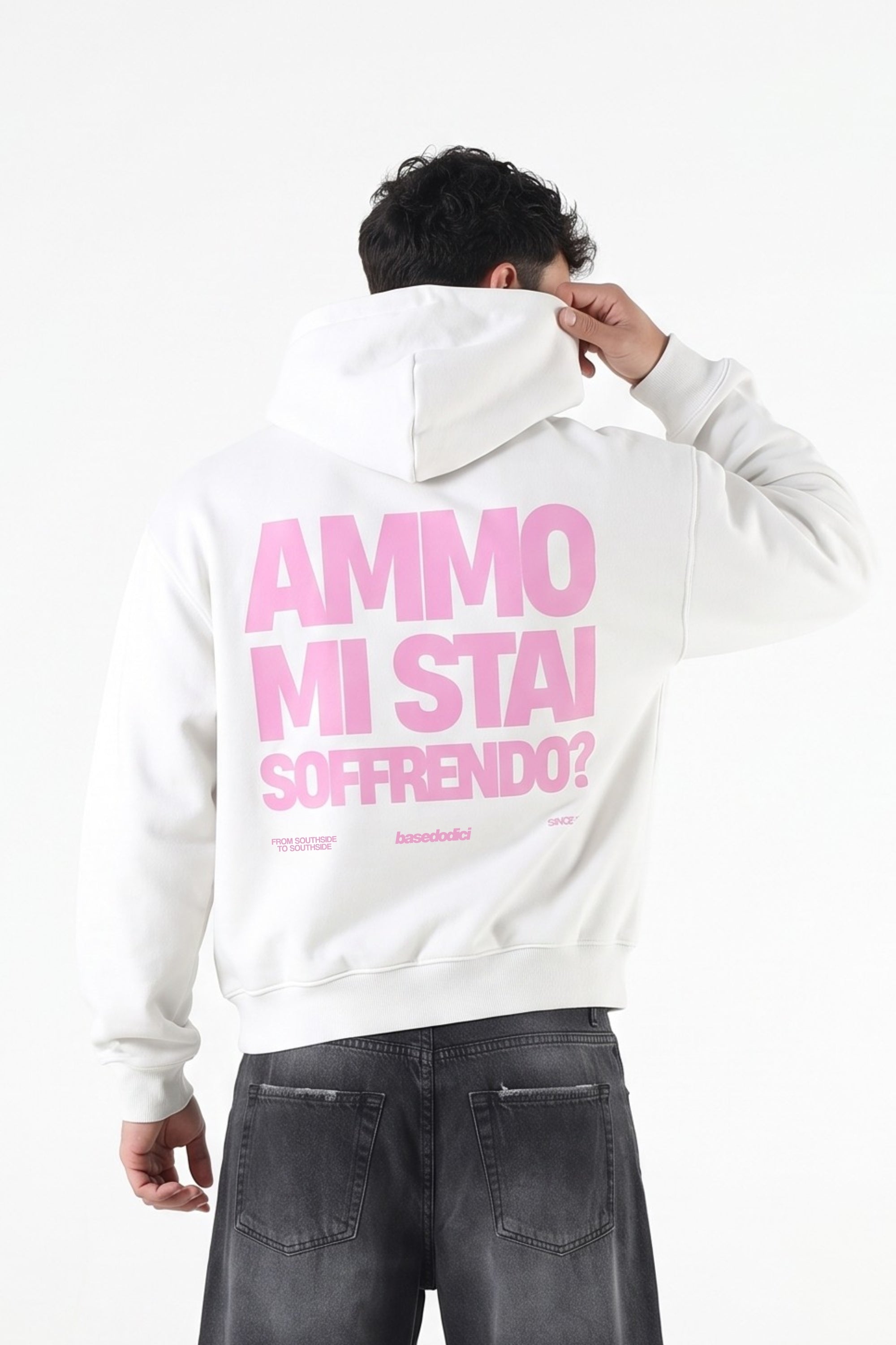 Hoodie "AMMO" MiStaiSoffrendo White/Pink