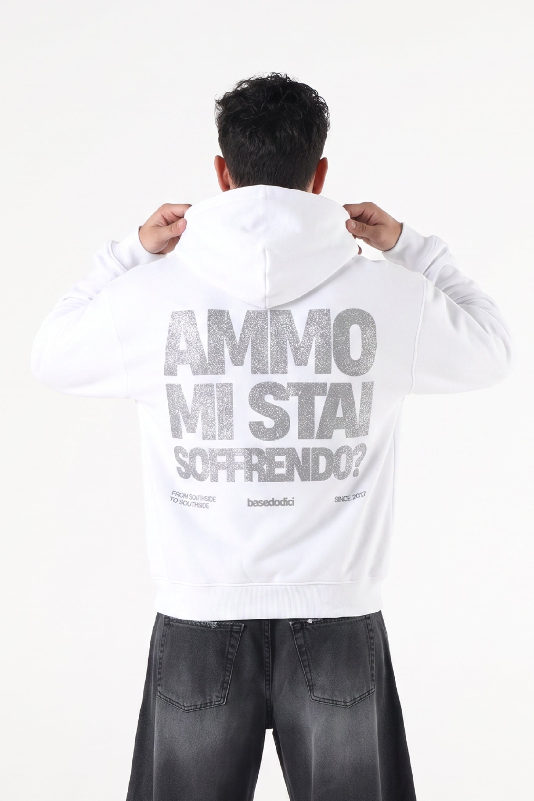 Hoodie "AMMO" MiStaiSoffrendo White/Glitter