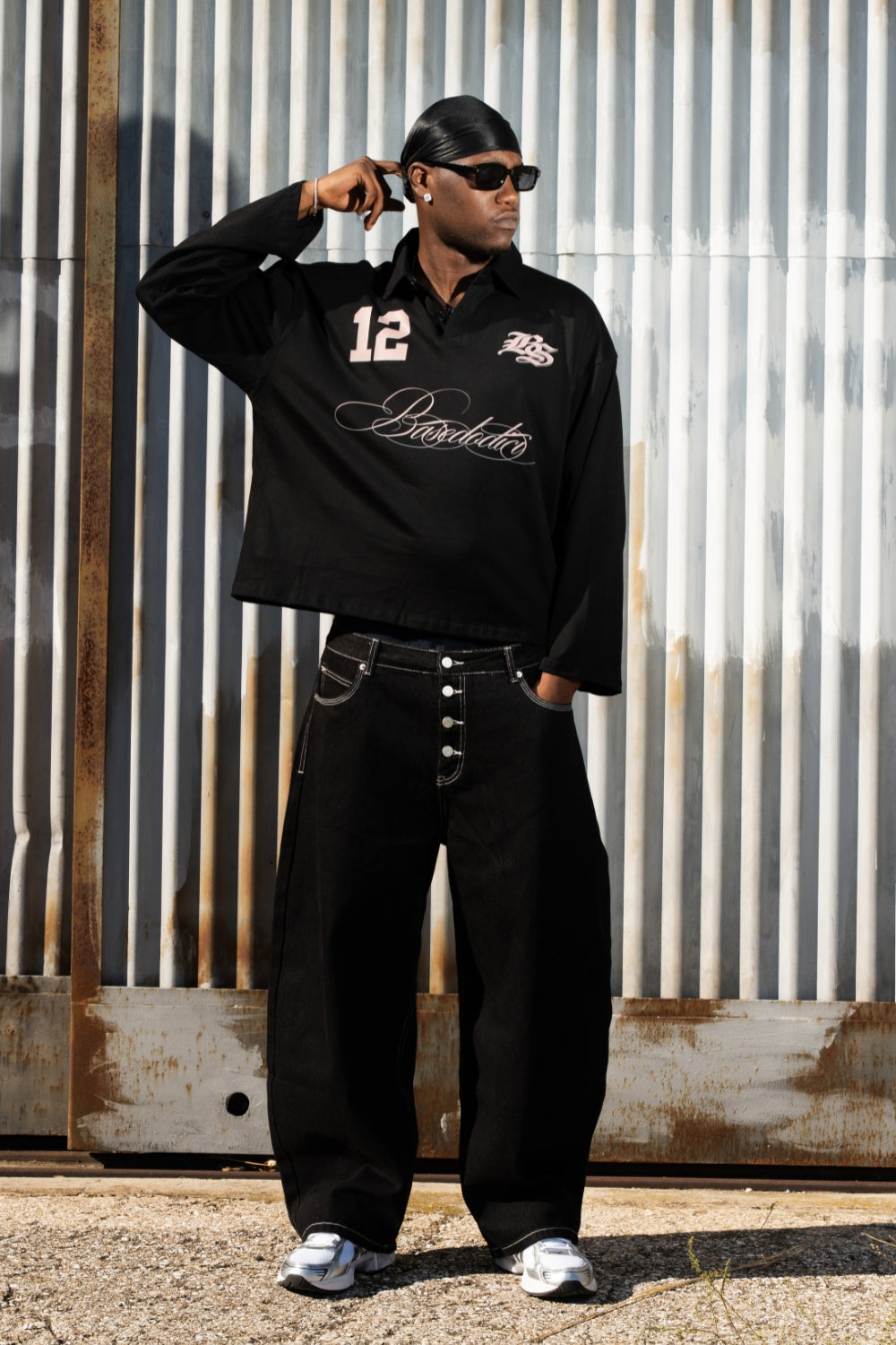 Bigall Denim “NEW MONEY” Back Logo Black Raw