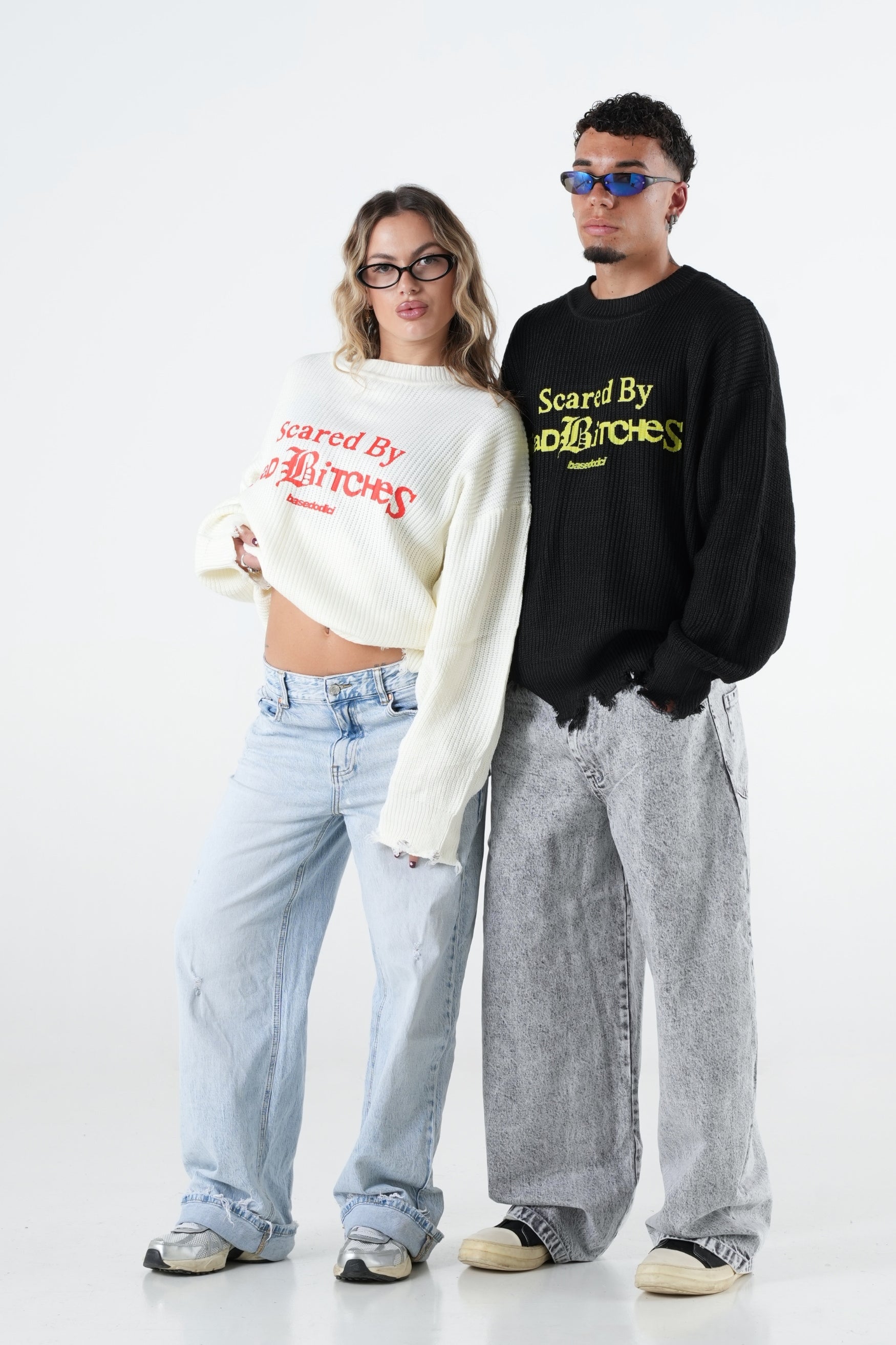 Knitwear "THE NOISE" BadBit*hes White/Red