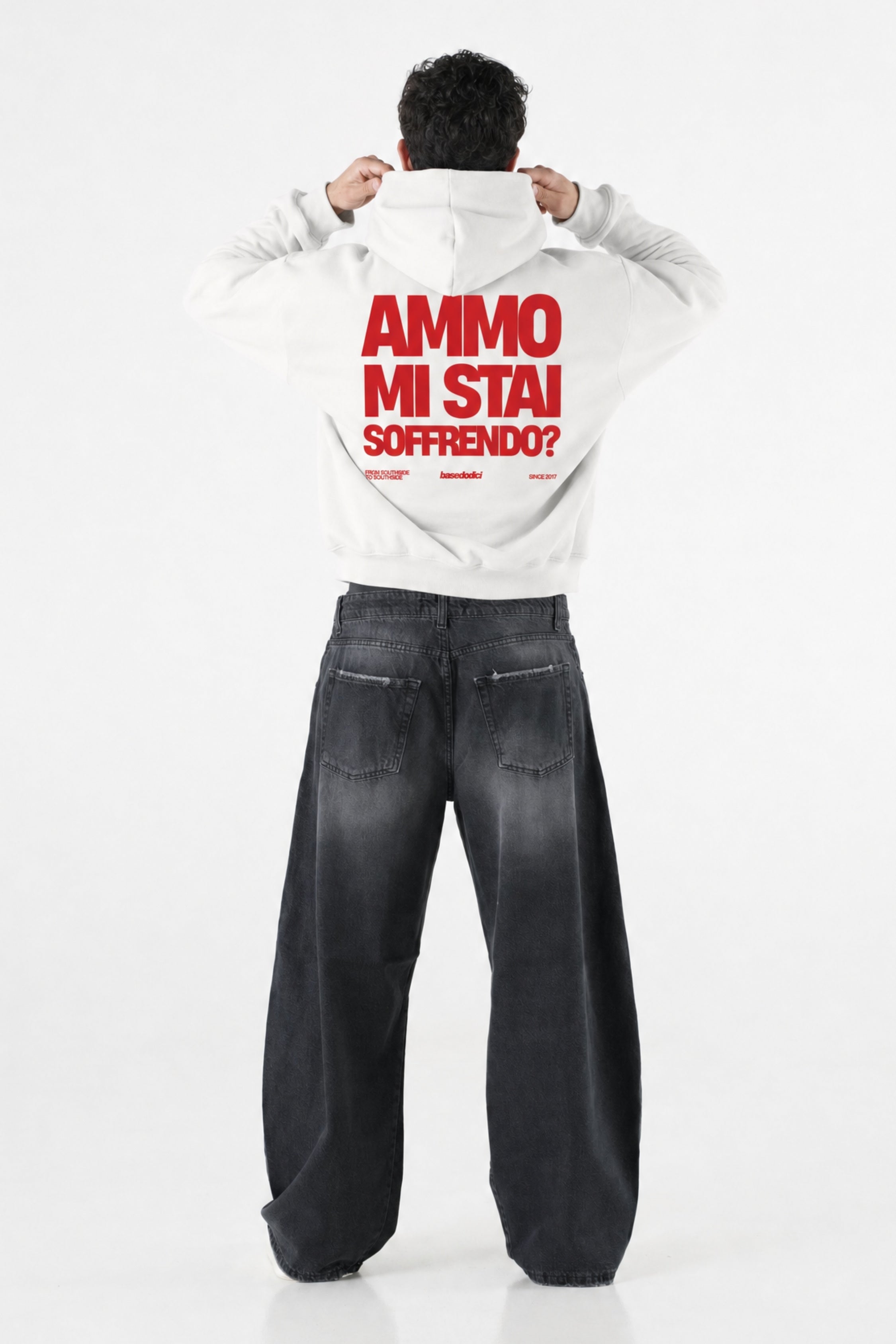 Hoodie "AMMO" MiStaiSoffrendo White/Red