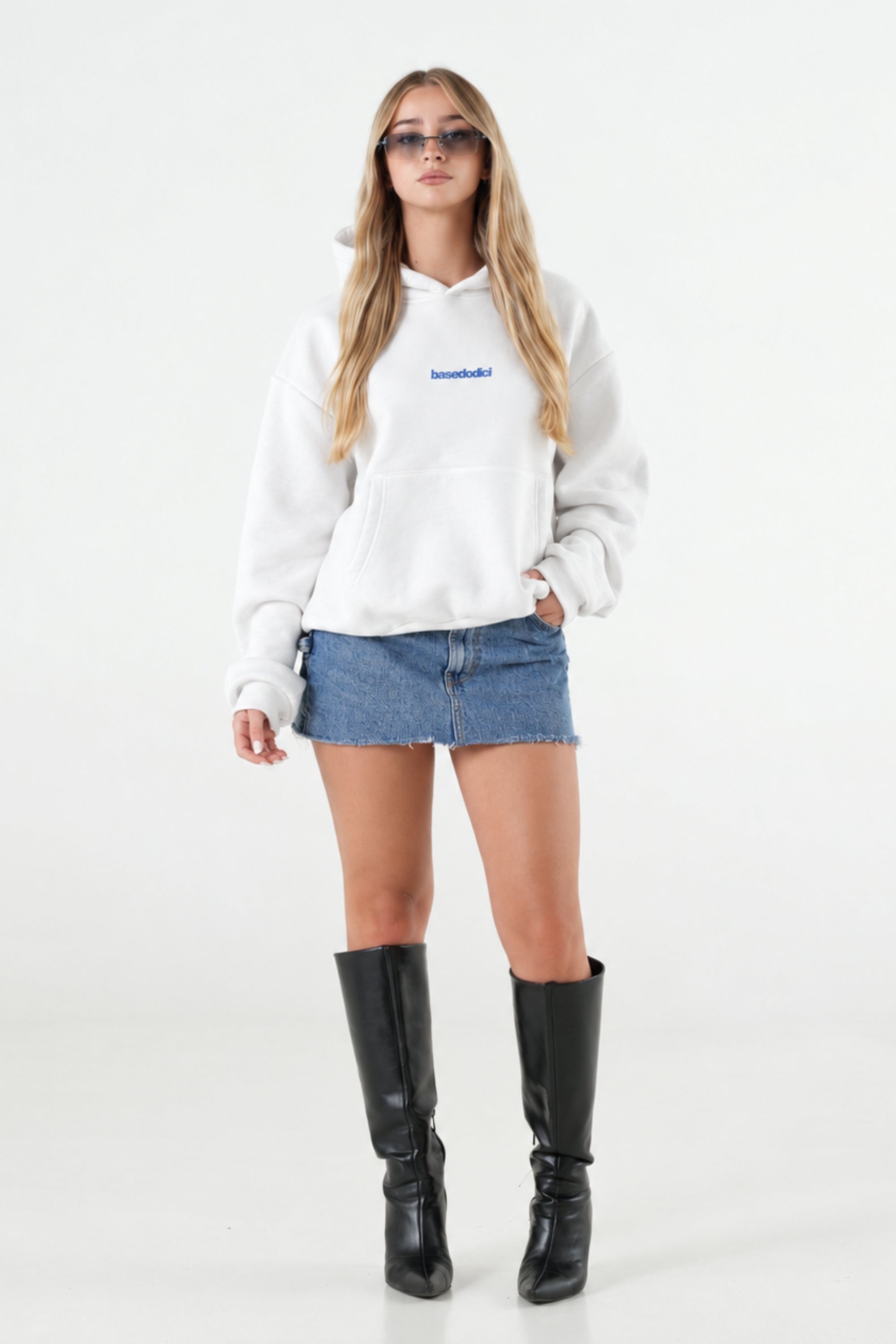 Hoodie "B12LAB" Bloodline White/Blue