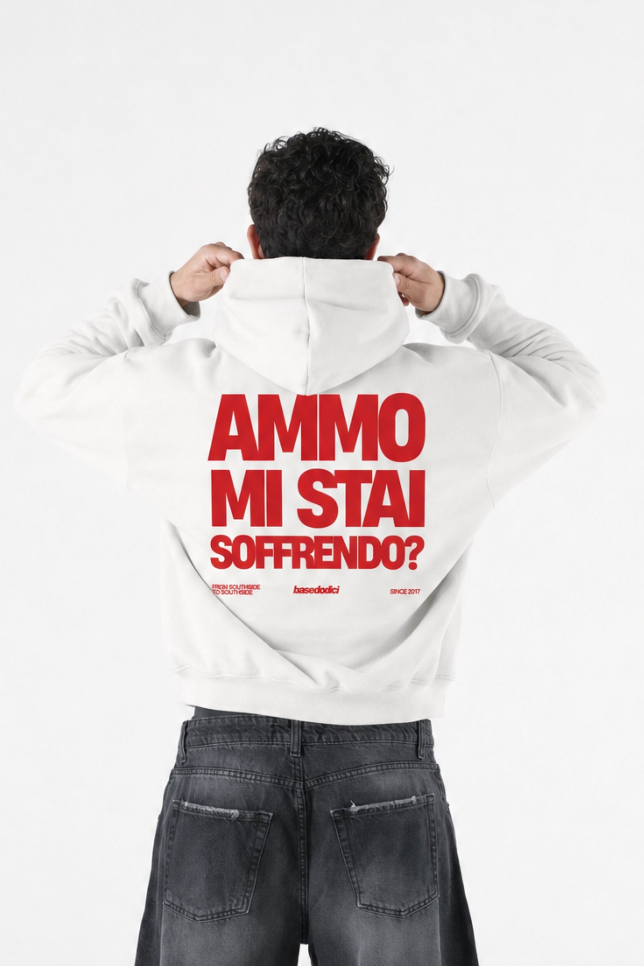 Hoodie "AMMO" MiStaiSoffrendo White/Red