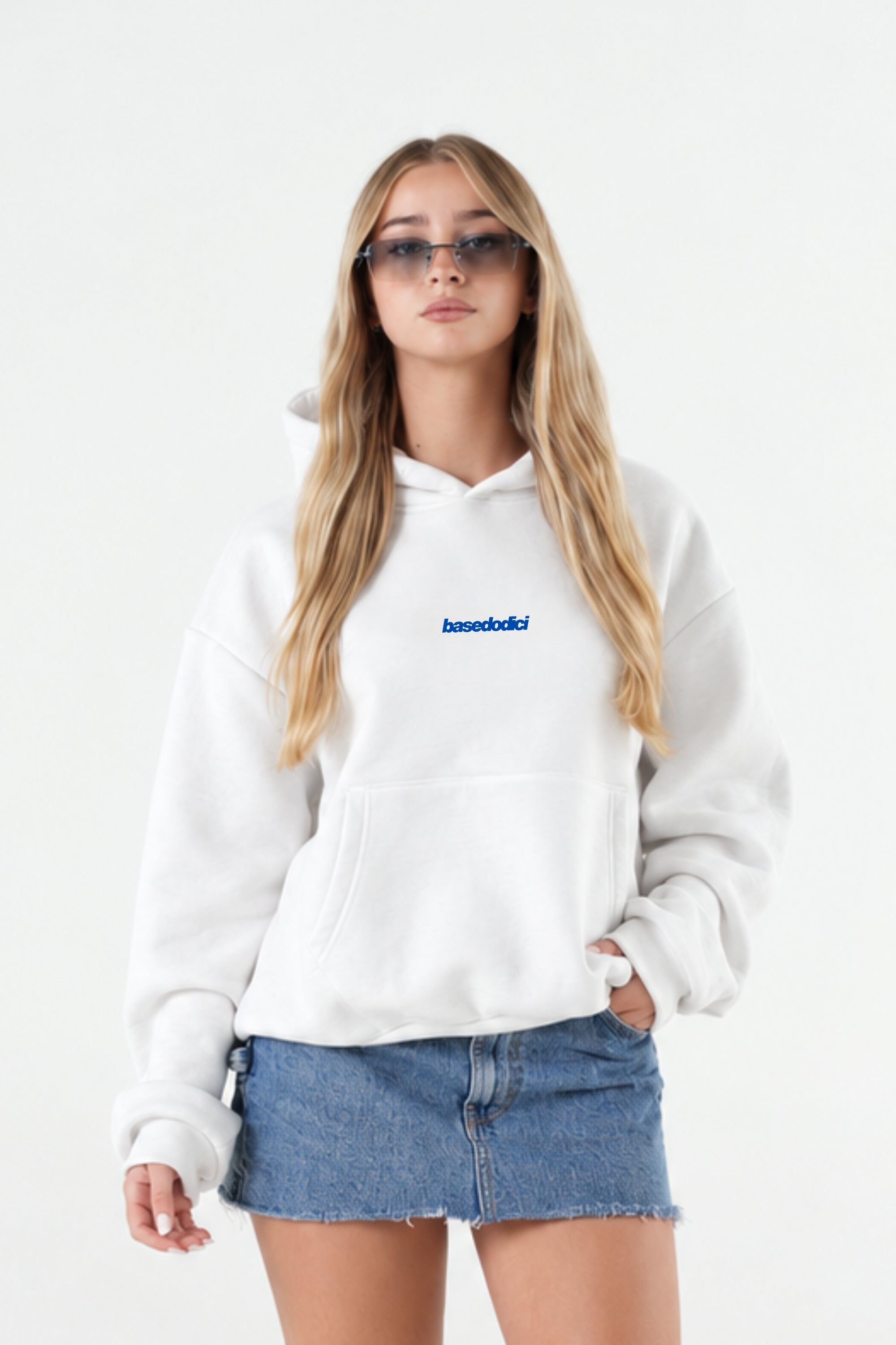 Hoodie "B12LAB" Bloodline White/Blue