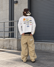 Longsleeve "LAST DELIVERY" BackLogos White