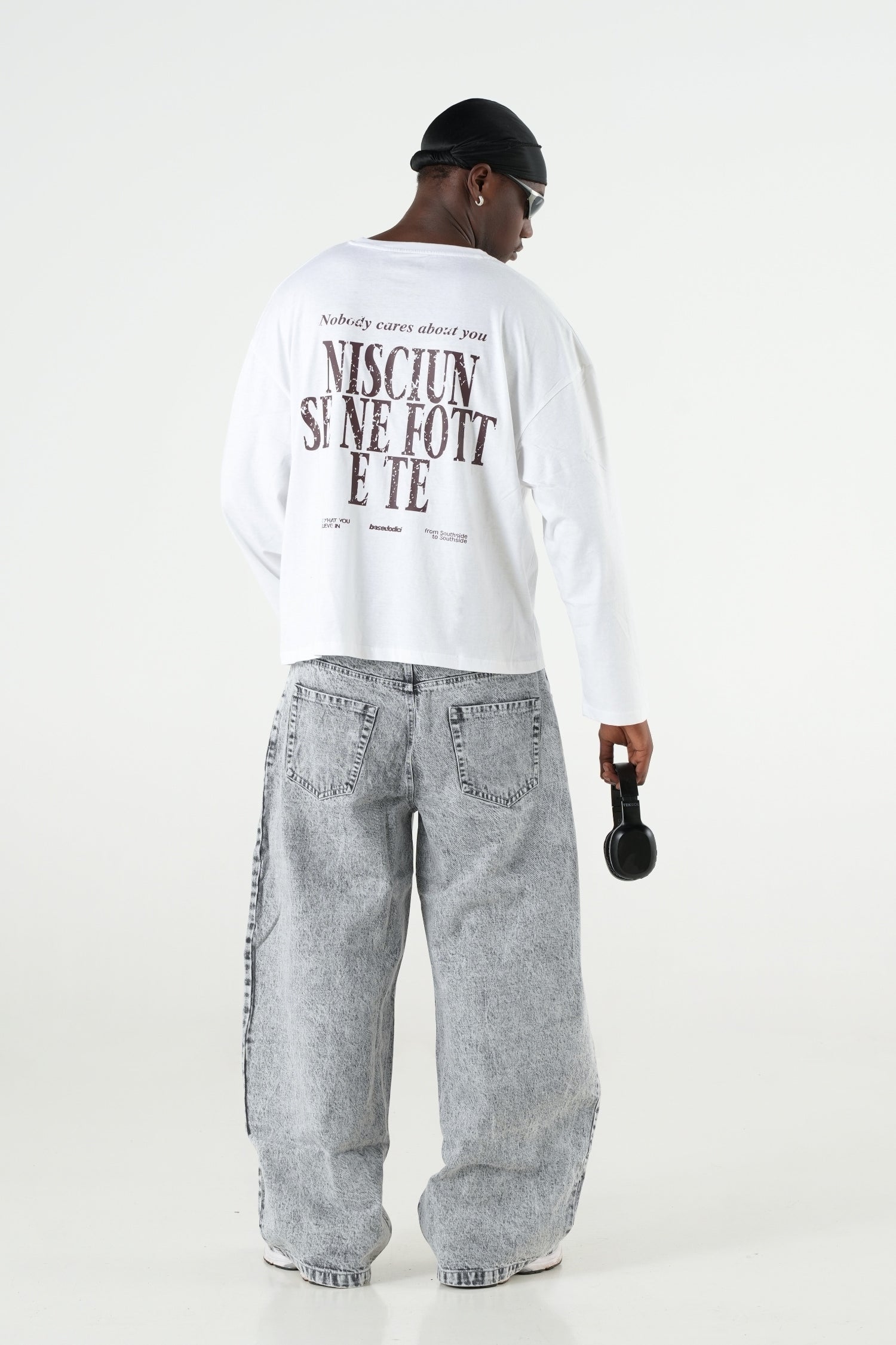 Longsleeve "B12LAB" Nisciun White/Brown