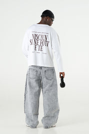 Longsleeve "B12LAB" Nisciun White/Brown