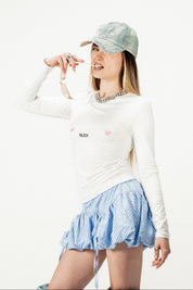 Longsleeve "SANTA" Busy White