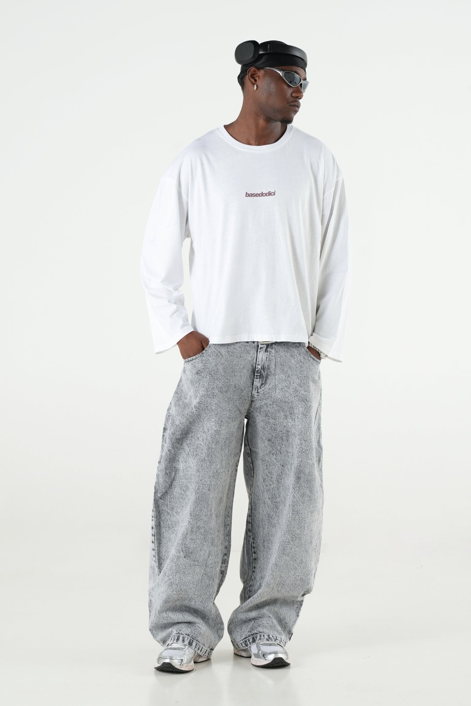 Longsleeve "B12LAB" Nisciun White/Brown