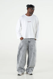 Longsleeve "B12LAB" Nisciun White/Brown