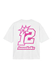 T-Shirt "4PLAYERS" BackLogo 12 White/GlitterPink