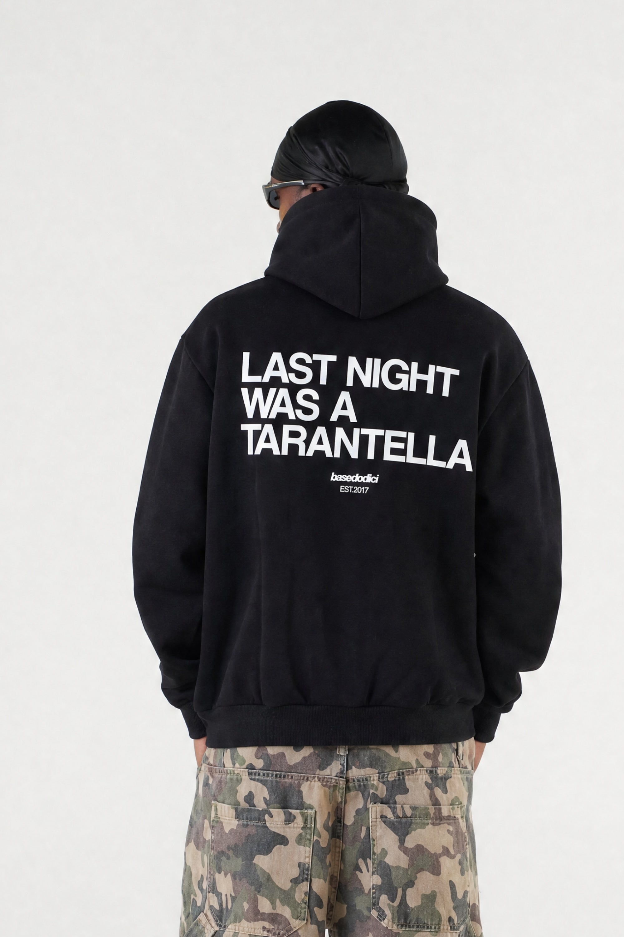 Hoodie "B12LAB" Tarantella Black/White