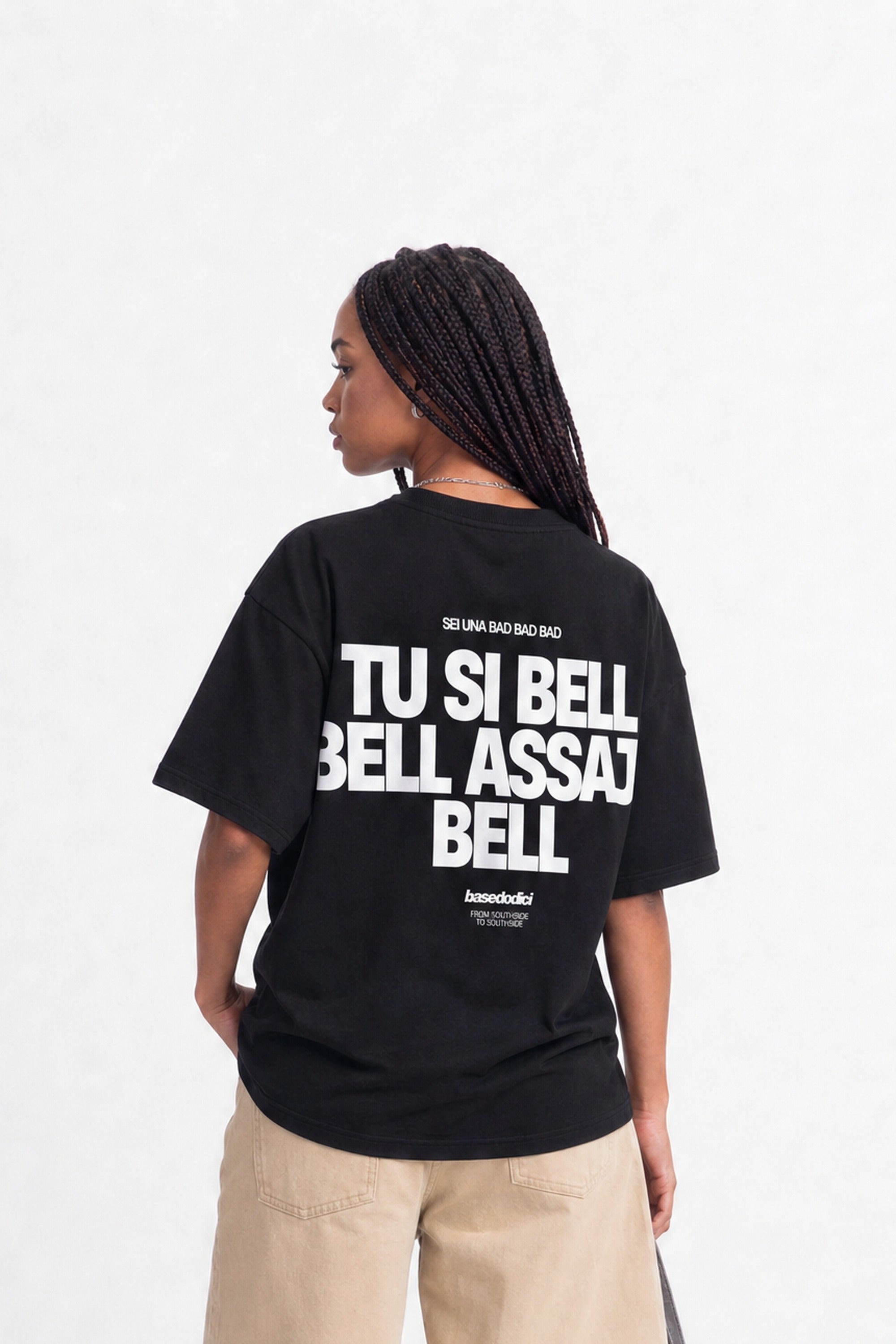 T-Shirt "COPY&PASTE" TU SI BELL BELL Black/White