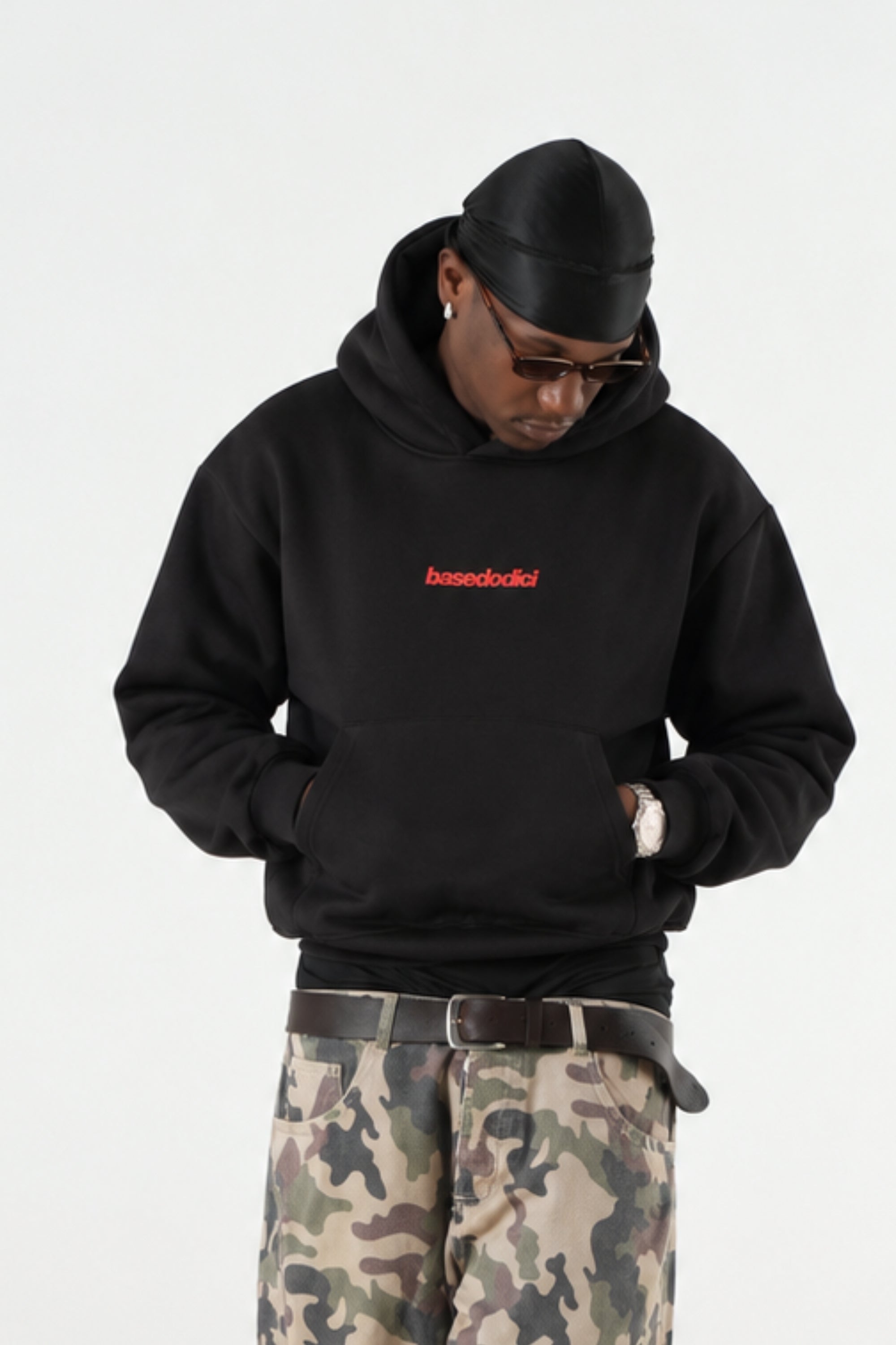 Hoodie "B12LAB" Bloodline Black/Red