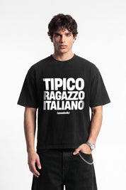 T-Shirt "COPY&PASTE" RagazzoItaliano Black/White