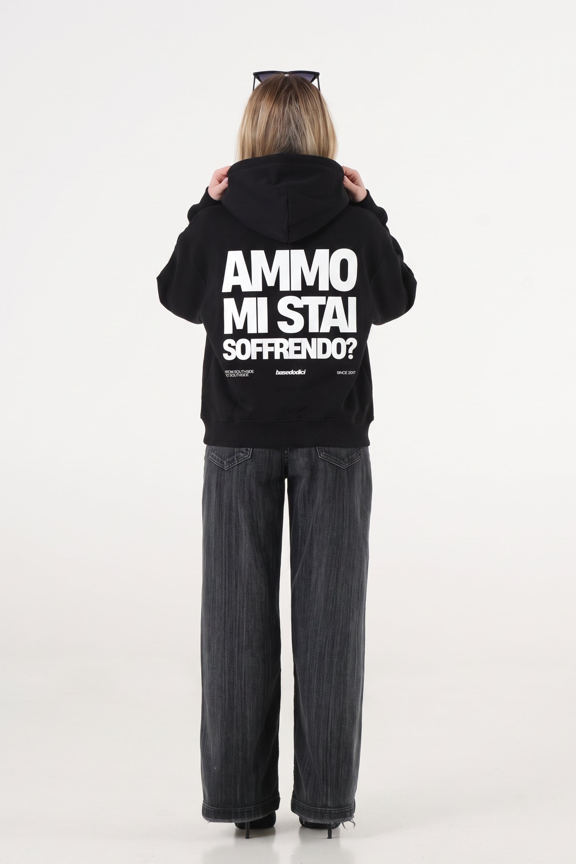 Hoodie "AMMO" MiStaiSoffrendo Black/White
