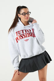 Hoodie "B12LAB" TuttoèPossibile AshGrey/RedPuff