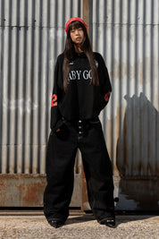 Polo Longsleeve "NEW MONEY" Baby Goat Black
