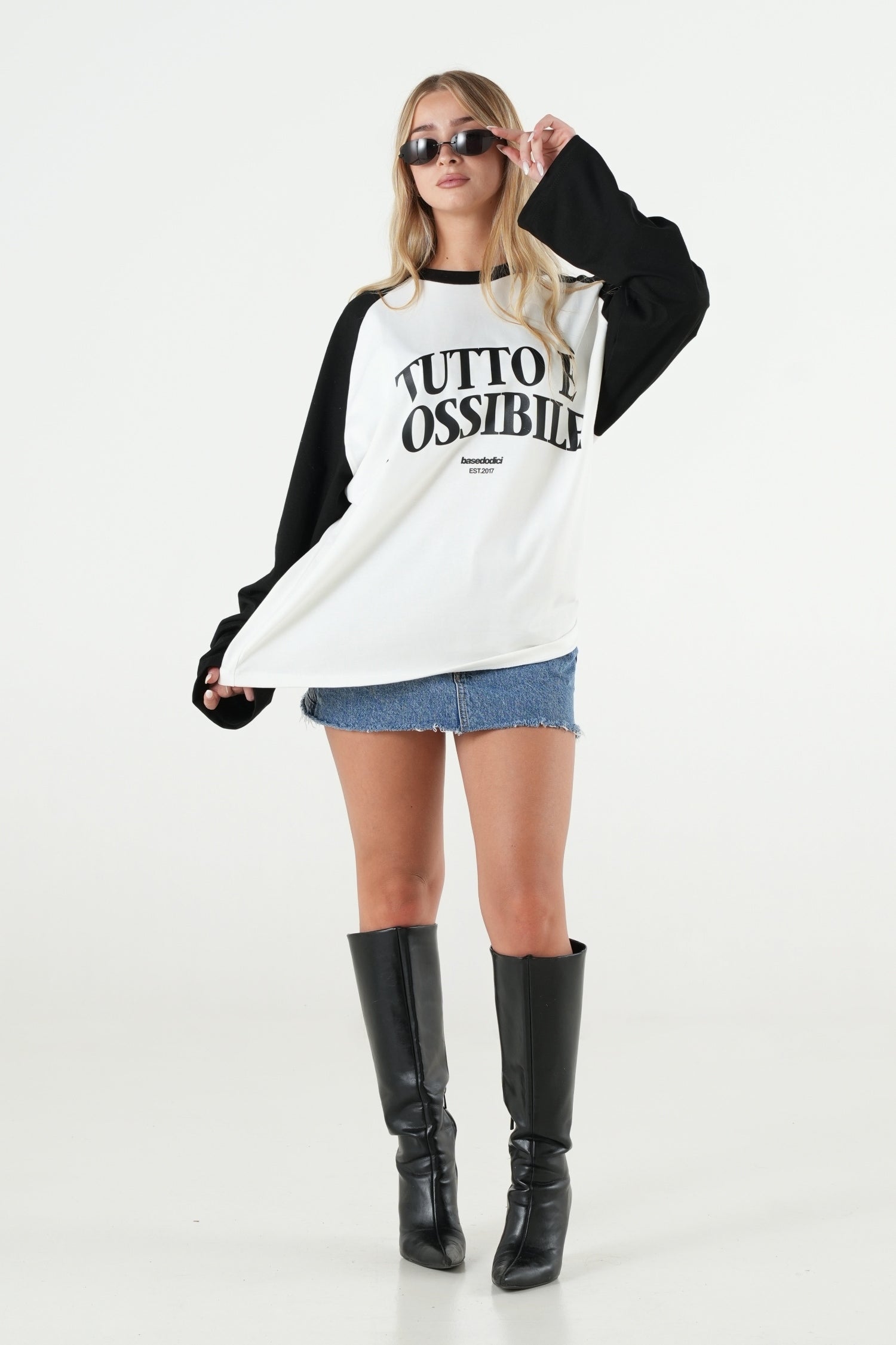 Longsleeve "B12LAB" TuttoèPossibile White-Black/Black