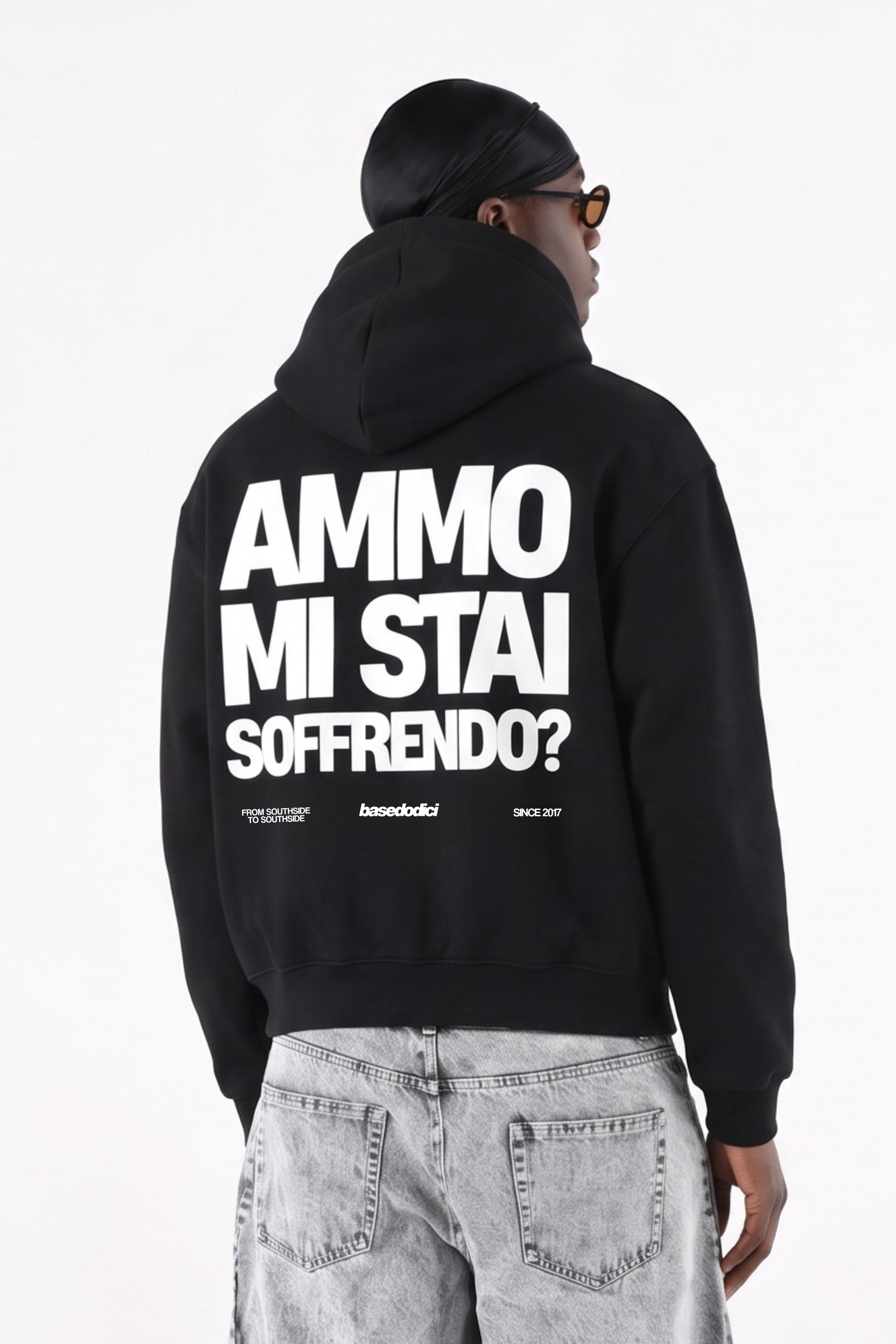 Hoodie "AMMO" MiStaiSoffrendo Black/White
