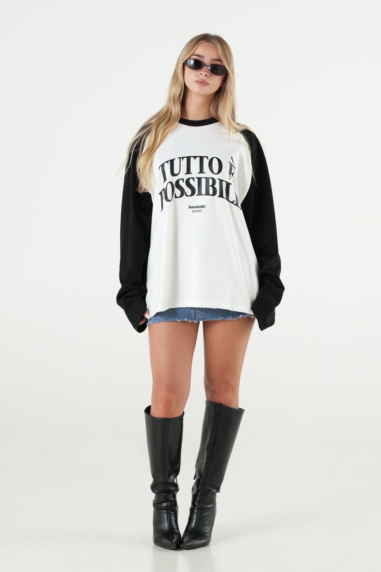 Longsleeve "B12LAB" TuttoèPossibile White-Black/Black