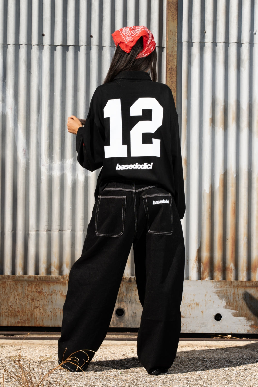Polo Longsleeve "NEW MONEY" Baby Goat Black