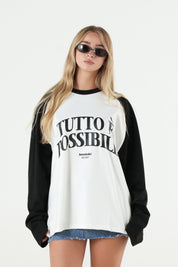 Longsleeve "B12LAB" TuttoèPossibile White-Black/Black