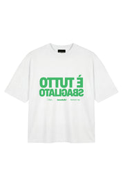 T-Shirt "SAMURAIJAYxBASEDODICI" TuttoSbagliato White/Green