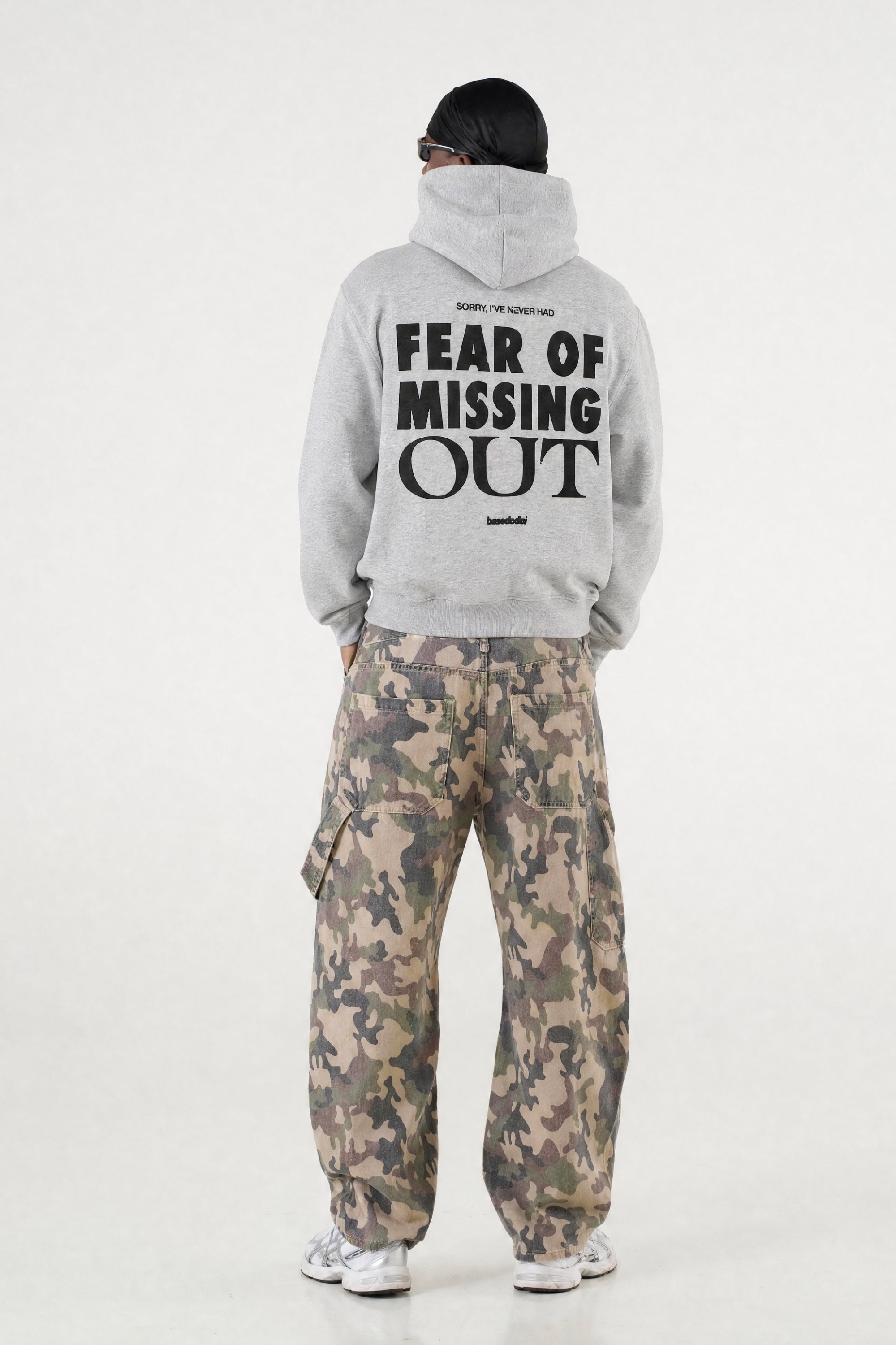 Hoodie "B12LAB" FOMO AshGrey/BlackFlock