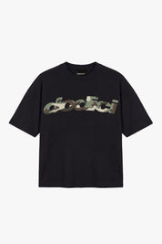 "CAMO4PLAYERS" Front DODICI T-Shirt Black/CamoGreen