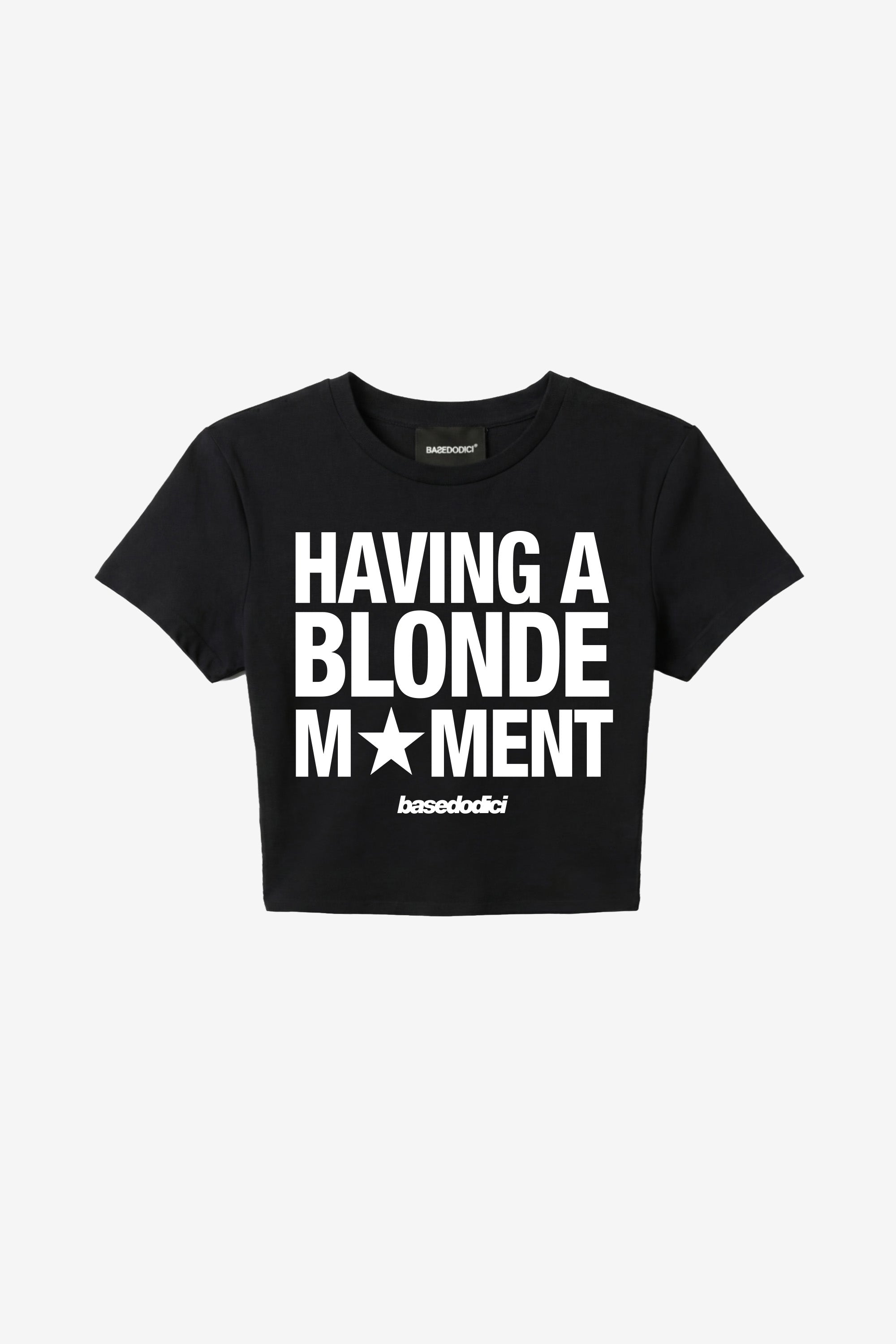 Baby Tee "SANTA" Blonde Black