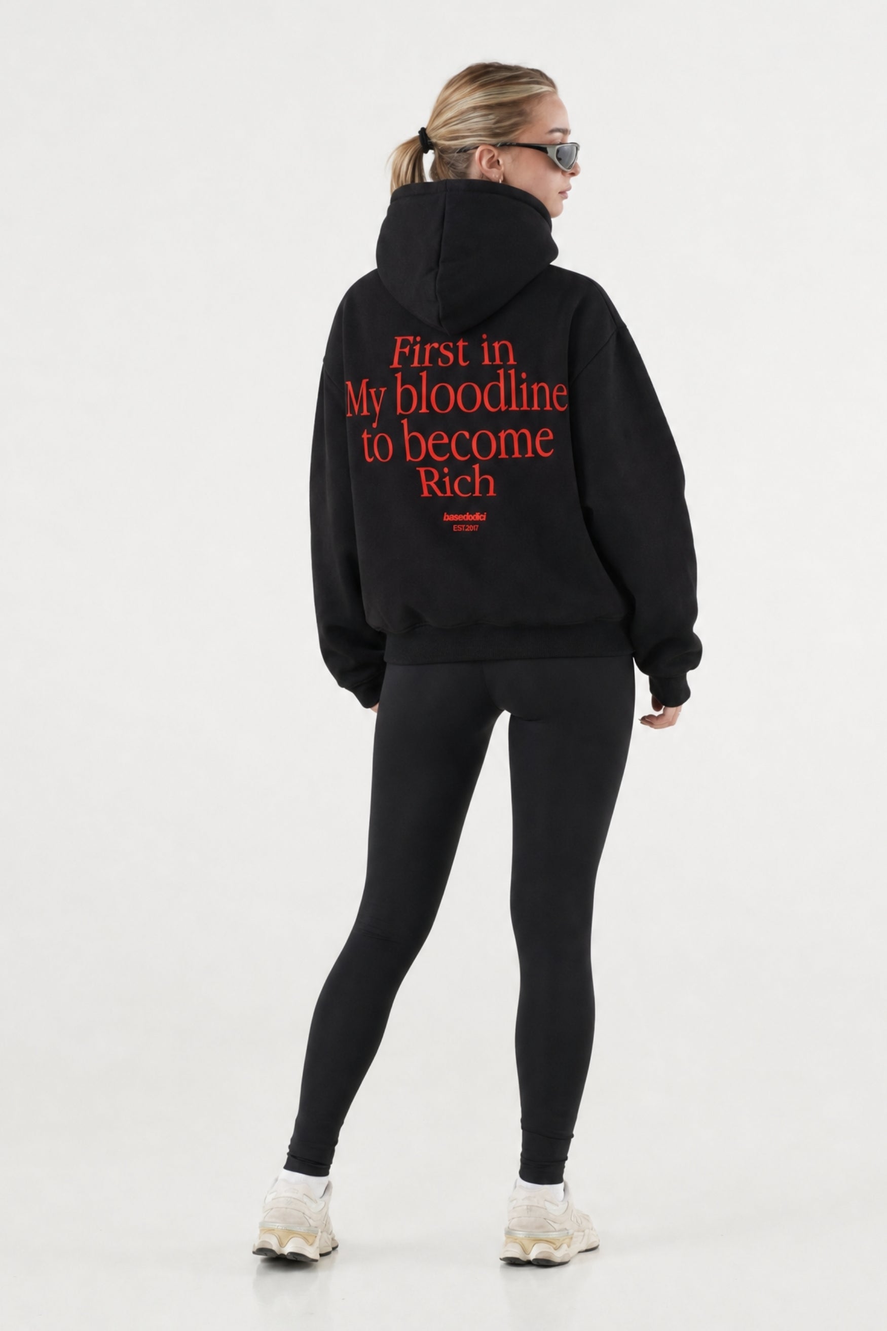 Hoodie "B12LAB" Bloodline Black/Red