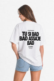 T-Shirt "COPY&PASTE" TU SI BAD BAD White/Black