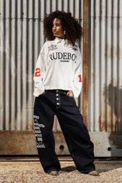 Polo Longsleeve "RUDEBOY LDN" 12 White