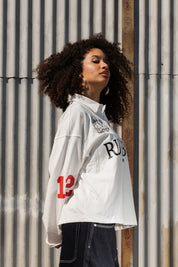 Polo Longsleeve "RUDEBOY LDN" 12 White