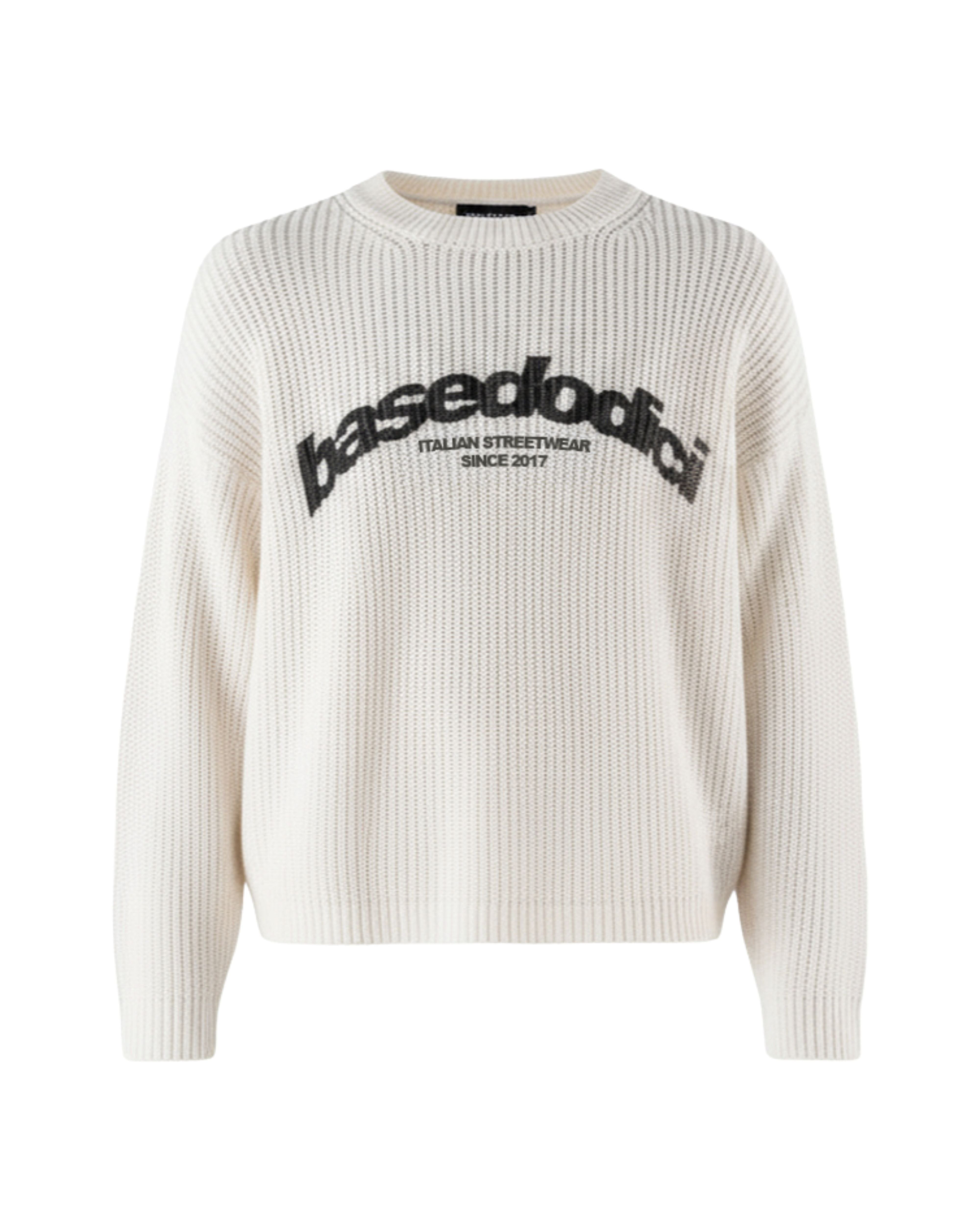 Knitwear “DE LA RUE À LA RUE” Italian ArcLogo Grey 