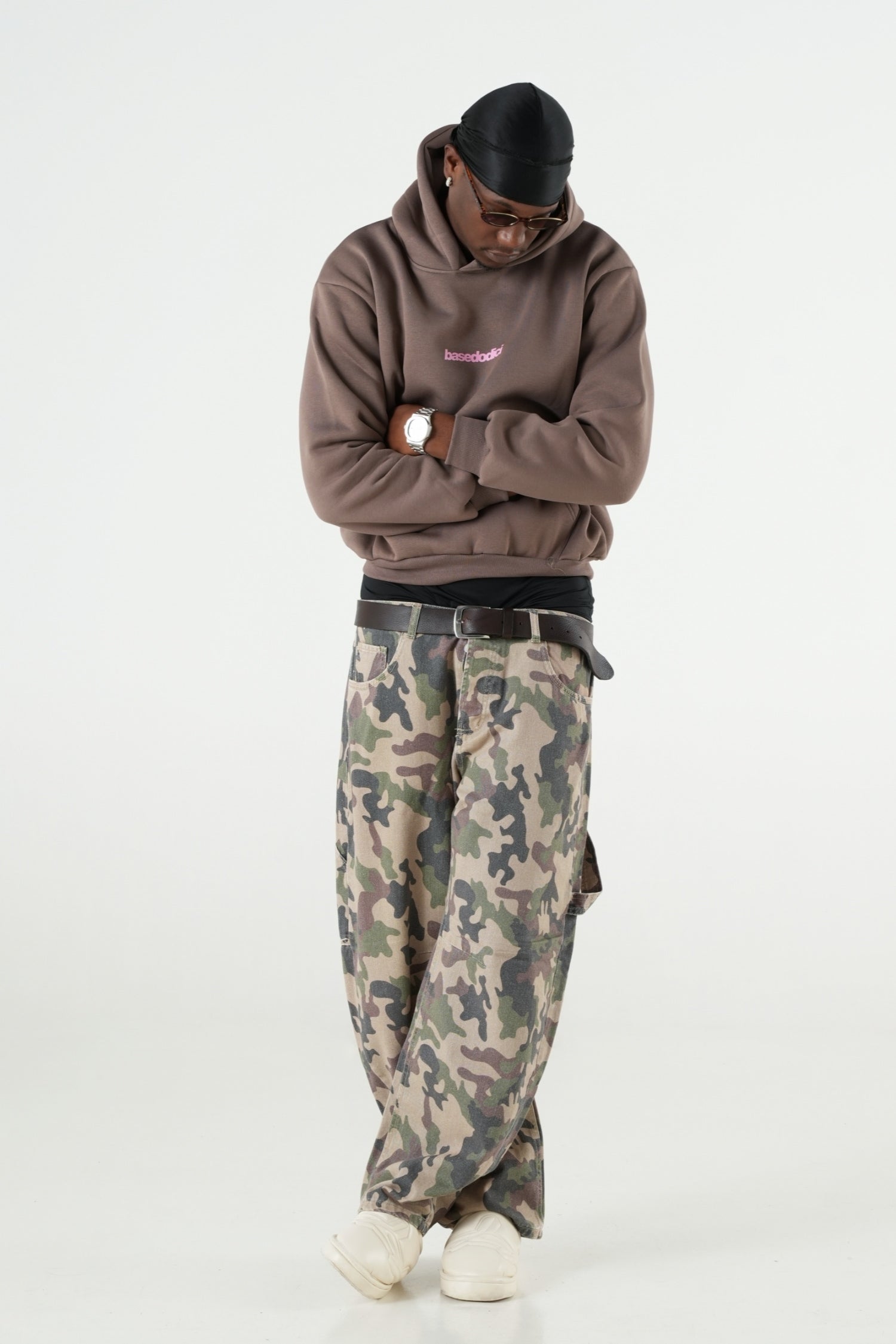 Hoodie "B12LAB" MyExes Brown/Pink
