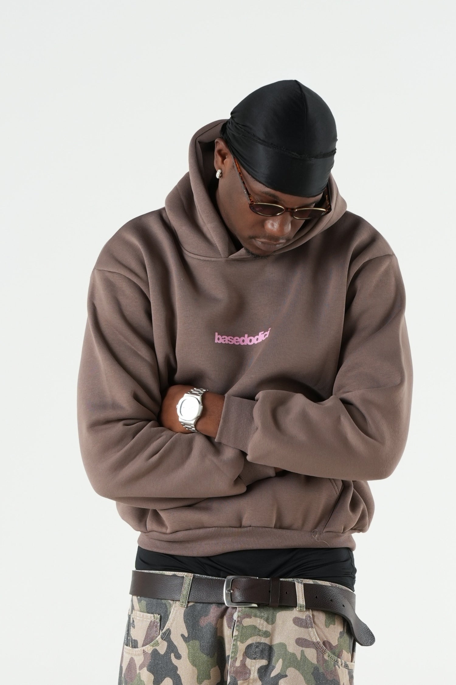 Hoodie "B12LAB" MyExes Brown/Pink