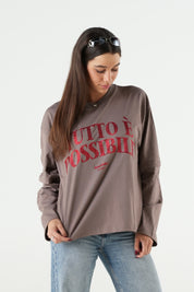 Longsleeve "B12LAB" TuttoèPossibile Grey/RedGlitter