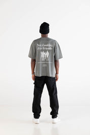 Boxy T-Shirt “THECLINOXBASEDODICI” NoFriends Stone Washed