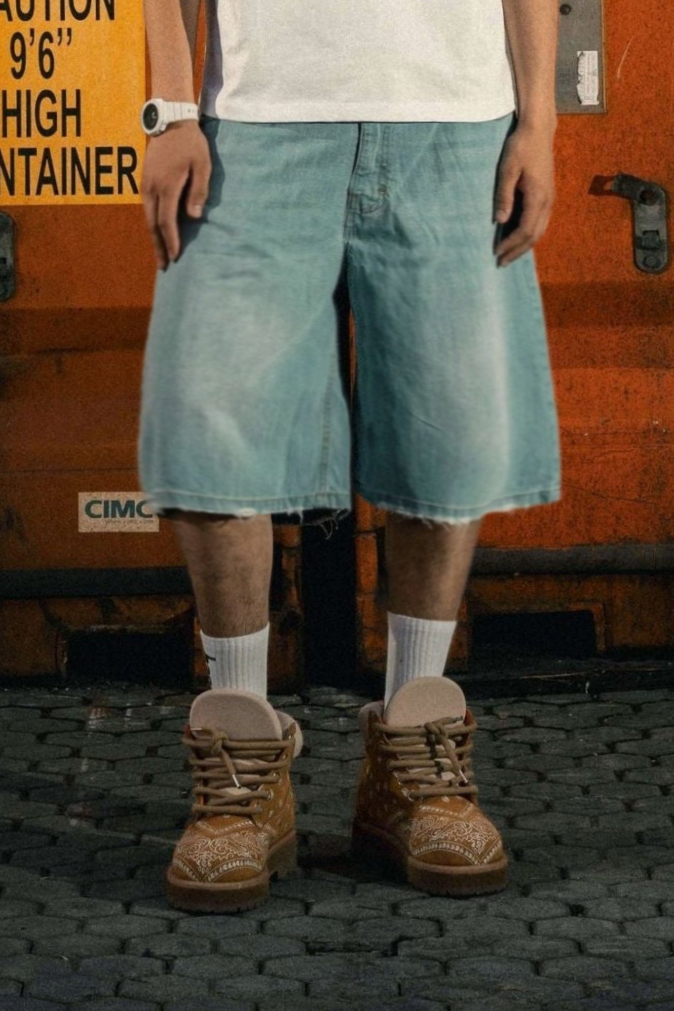 Jorts "LAST DELIVERY" Light Blue