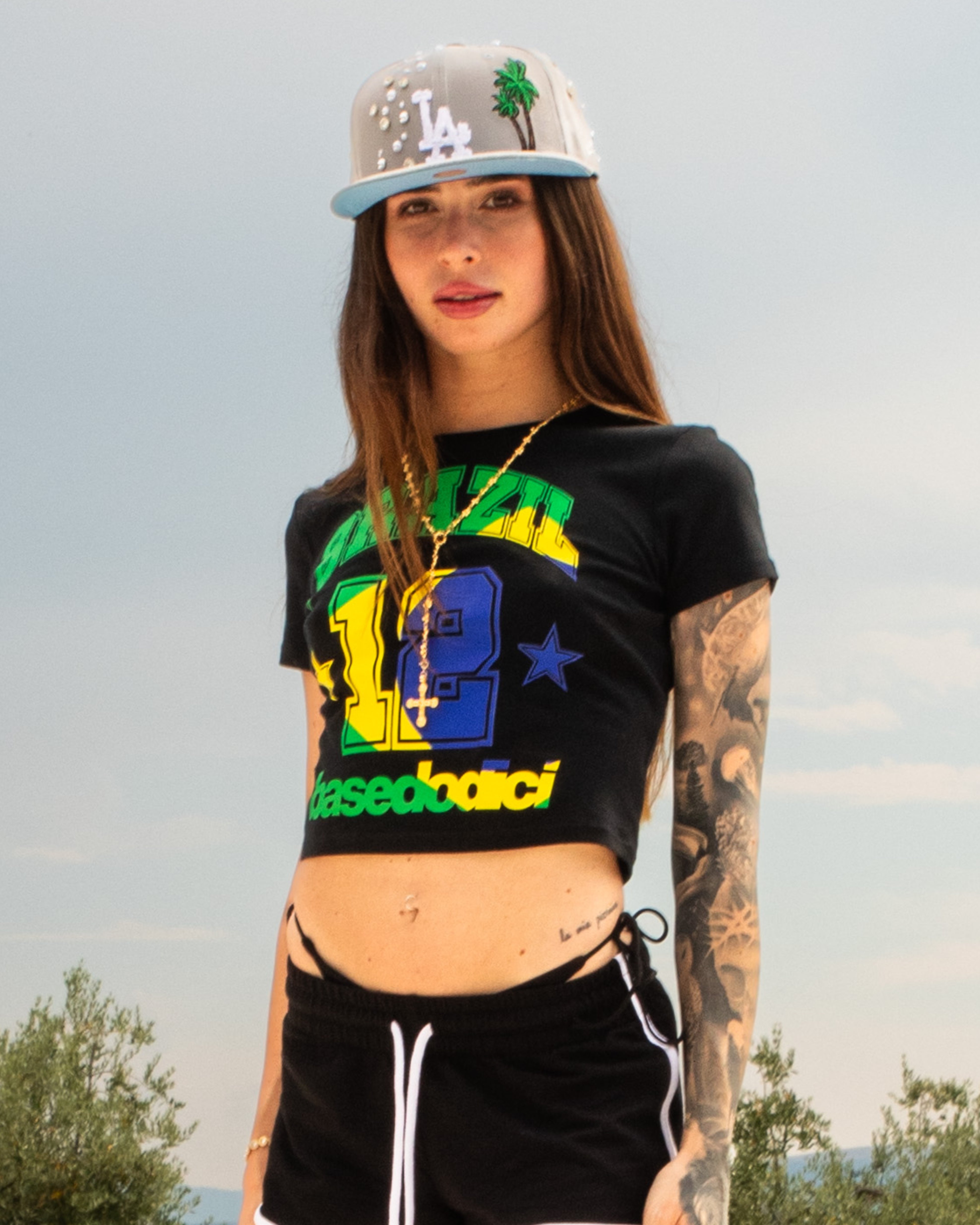 Baby Tee "DIVA" Brazil Black