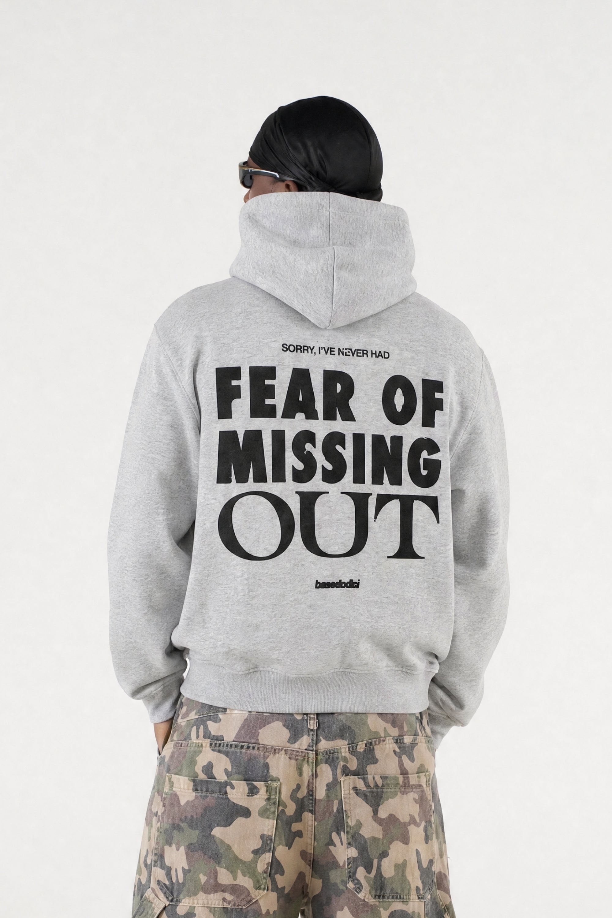 Hoodie "B12LAB" FOMO AshGrey/BlackFlock