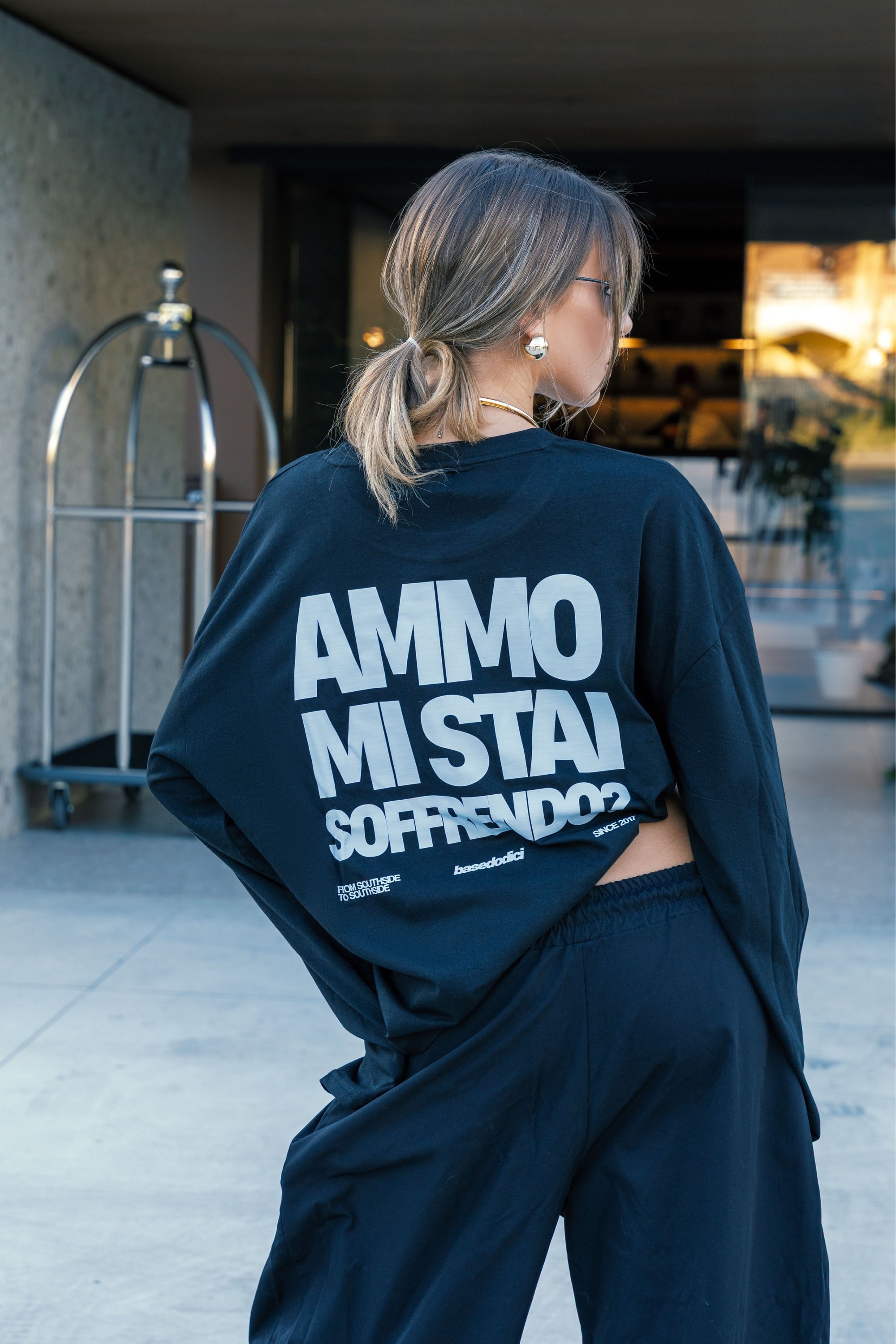 Longsleeve "AMMO" MiStaiSoffrendo Black/White