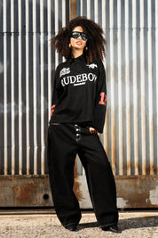 Polo Longsleeve "RUDEBOY LDN" 12 Black