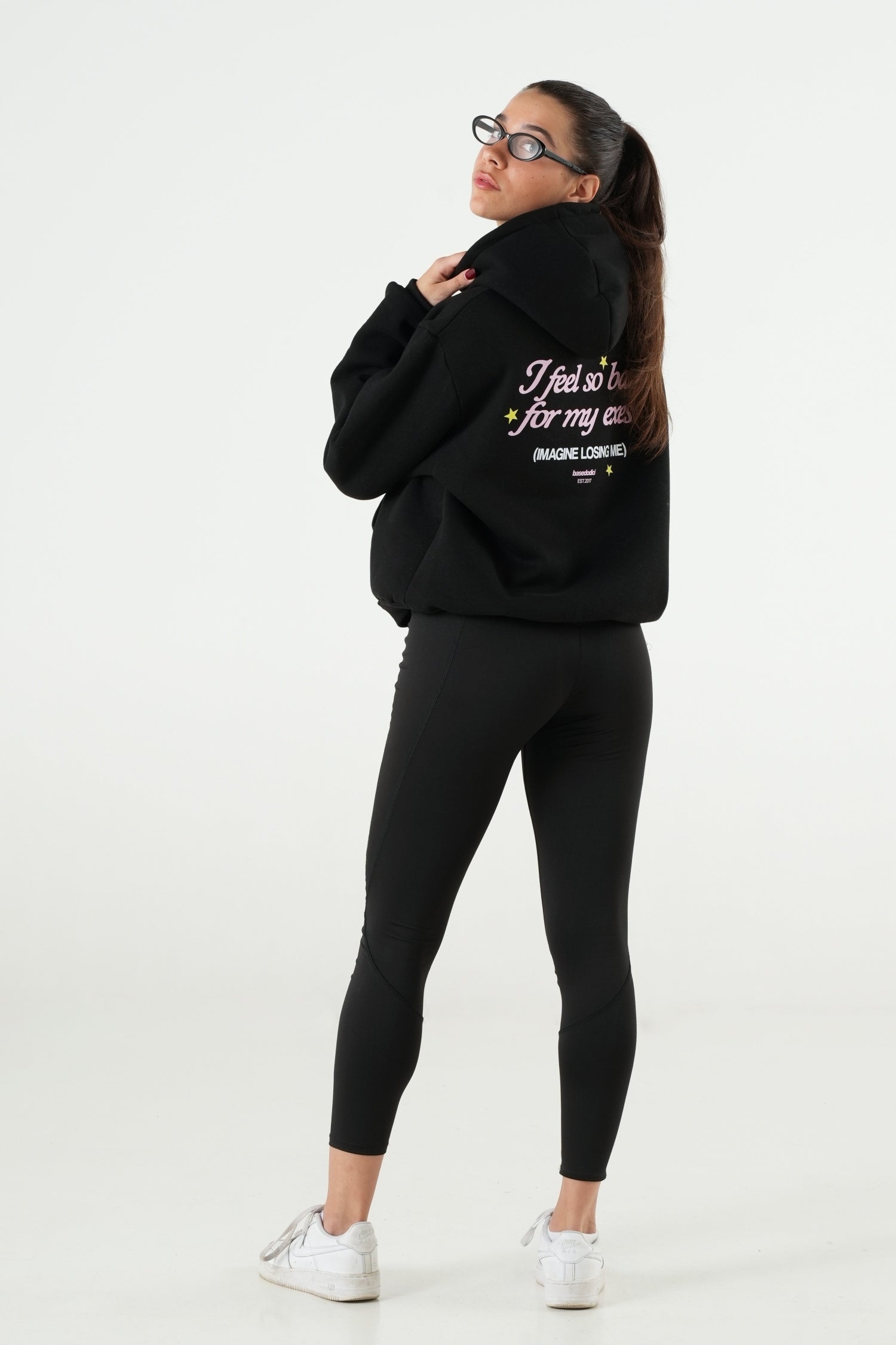 Hoodie "B12LAB" MyExes Black/Pink