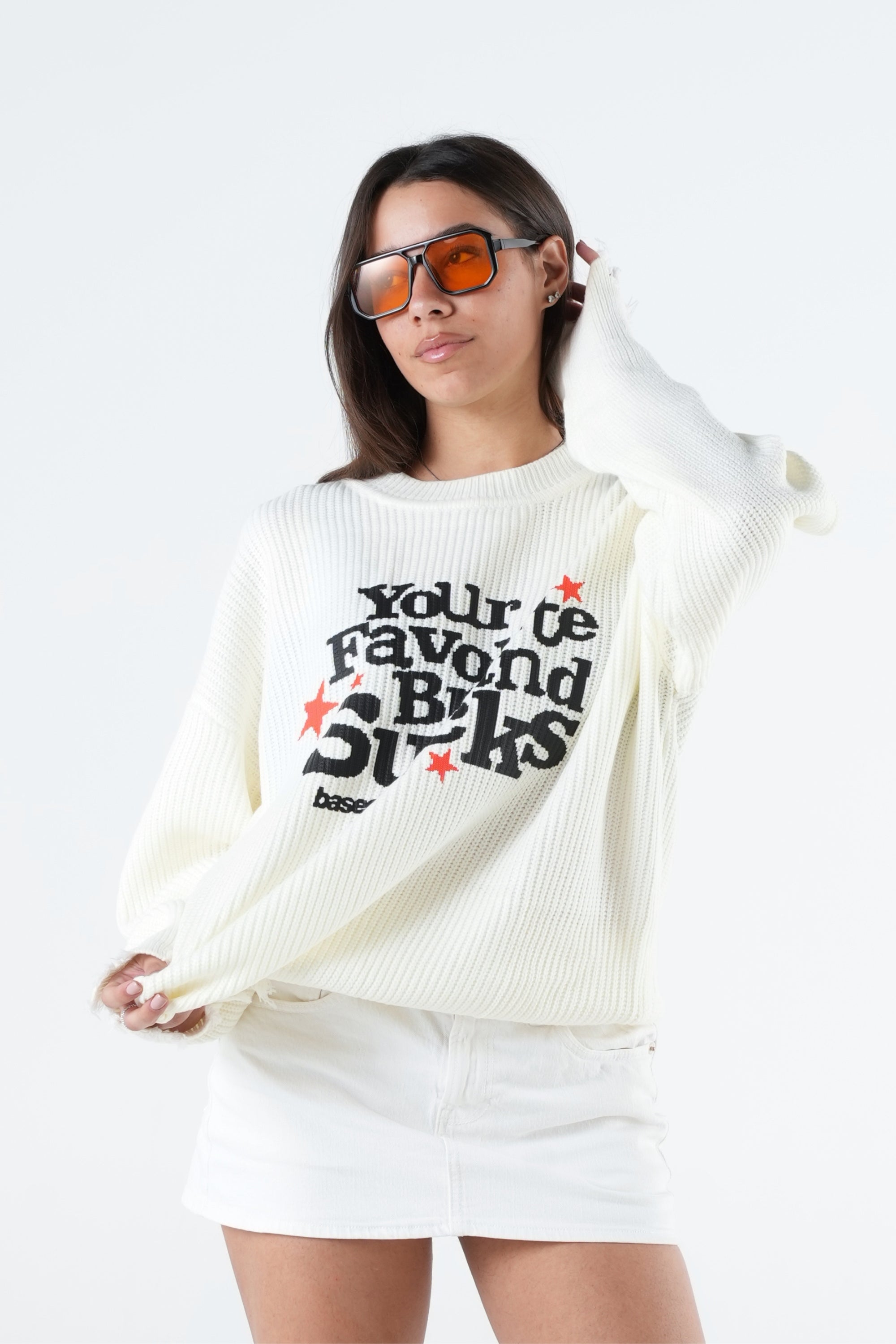Knitwear " THE NOISE" Fav Brands White/Black