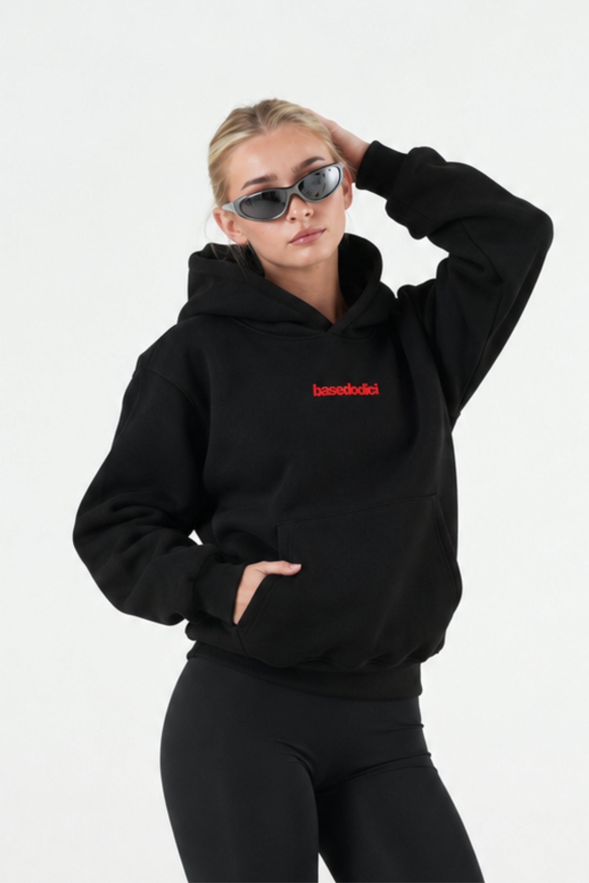 Hoodie "B12LAB" Bloodline Black/Red