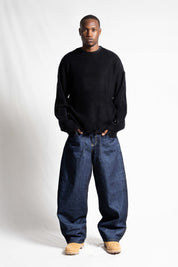 "RUDEBOY LDN" Knitwear Shoulder Logo Black